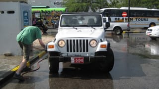 Unser Jeep brauchte Luft