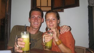 Ananassaft im Fluss-Restaurant