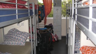 Achterzimmer im Empire Hostel Singapur