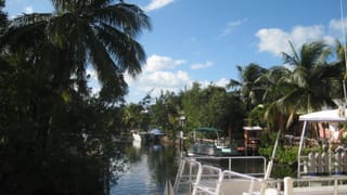 Ausblick nach hinten aus dem Zimmer auf dem Weg nach Key West