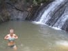Christin im Wasserfall-Pool